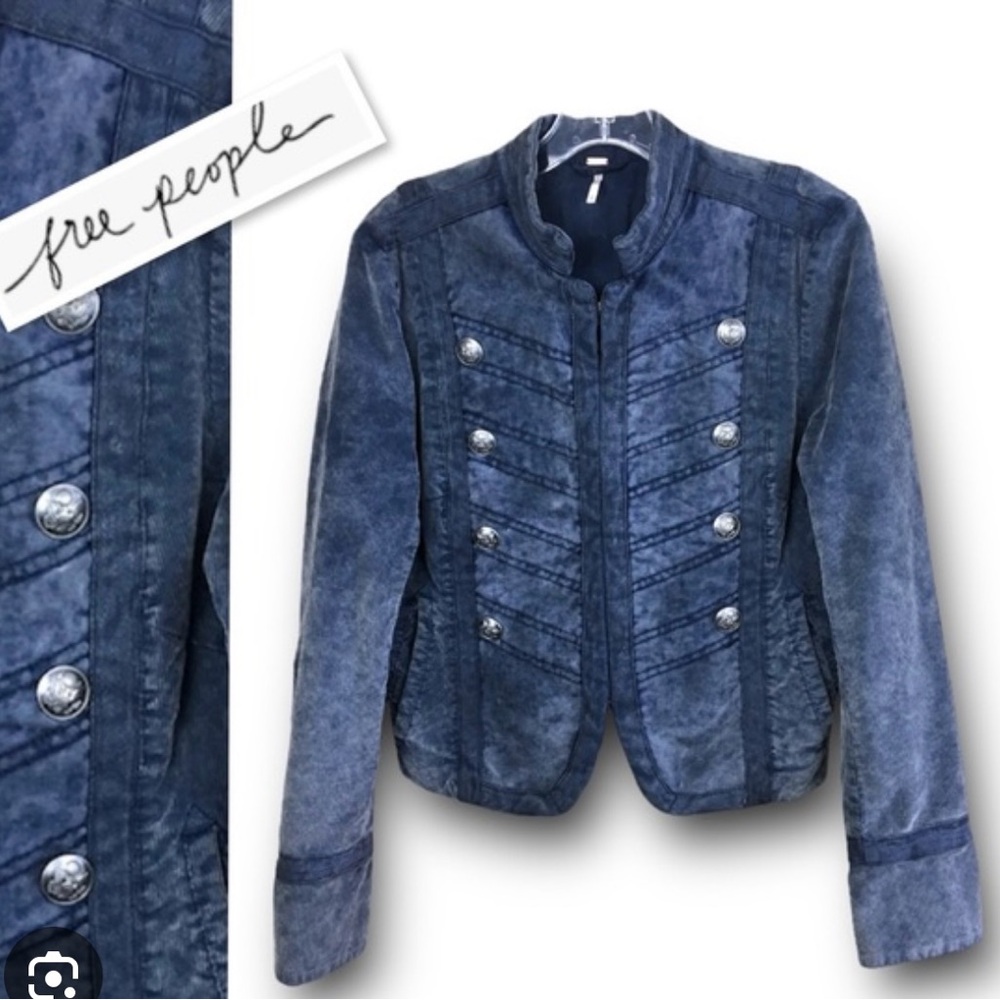 Free People We the Free Military Officers Band Jacket, like new, size small